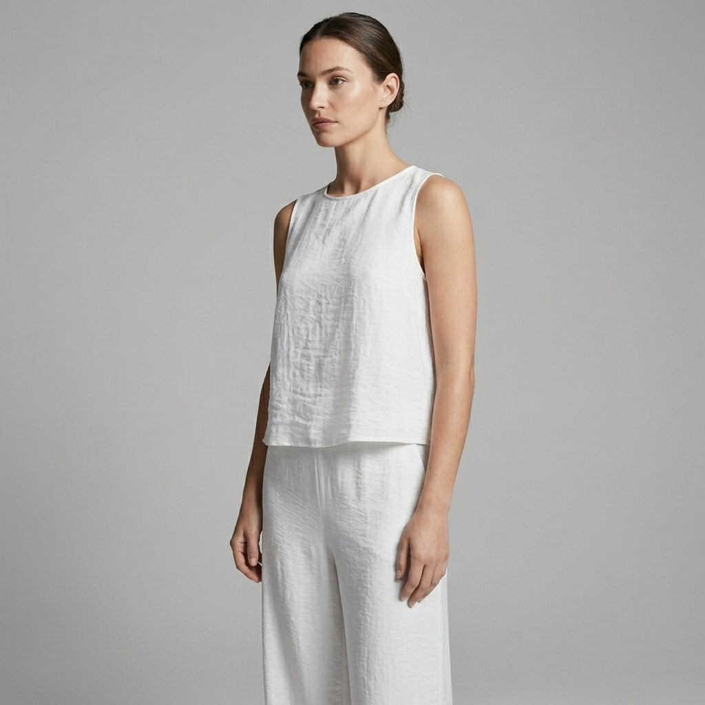 Dana Sleeveless Wide-Leg Two-Piece Set