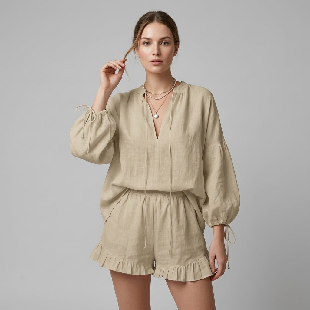 Elle Ruffle Two-Piece Set