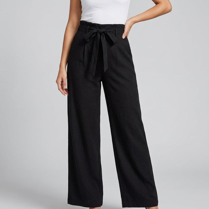 Sawyer Paperbag Wide-Leg Pants
