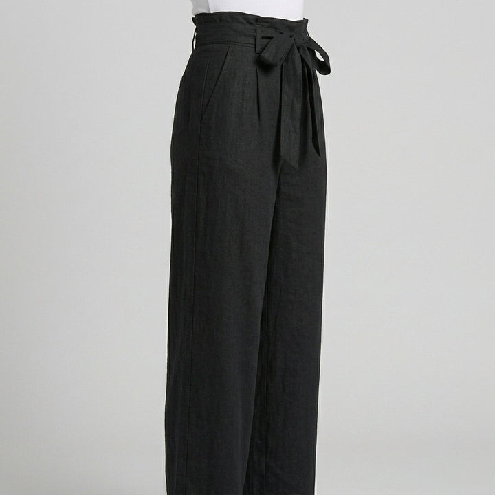 Sawyer Paperbag Wide-Leg Pants