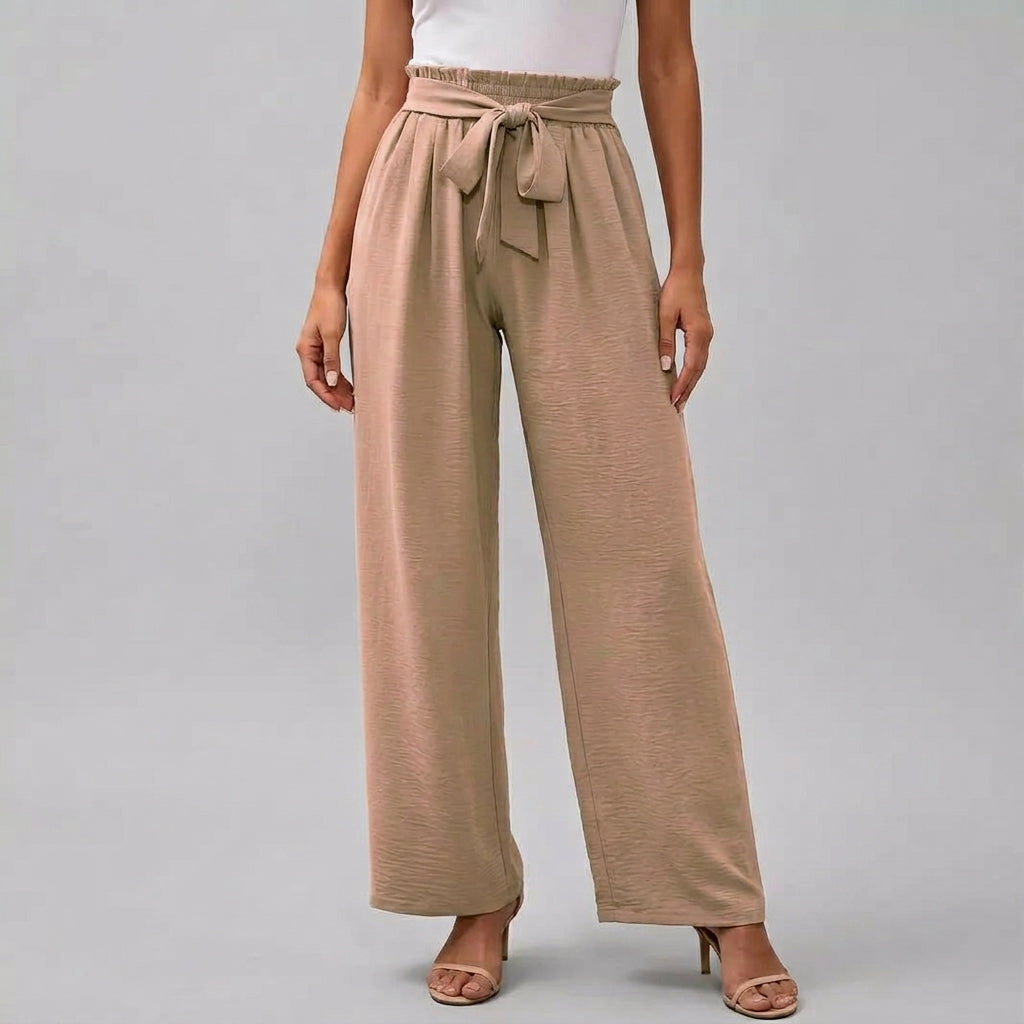 Sawyer Paperbag Wide-Leg Pants