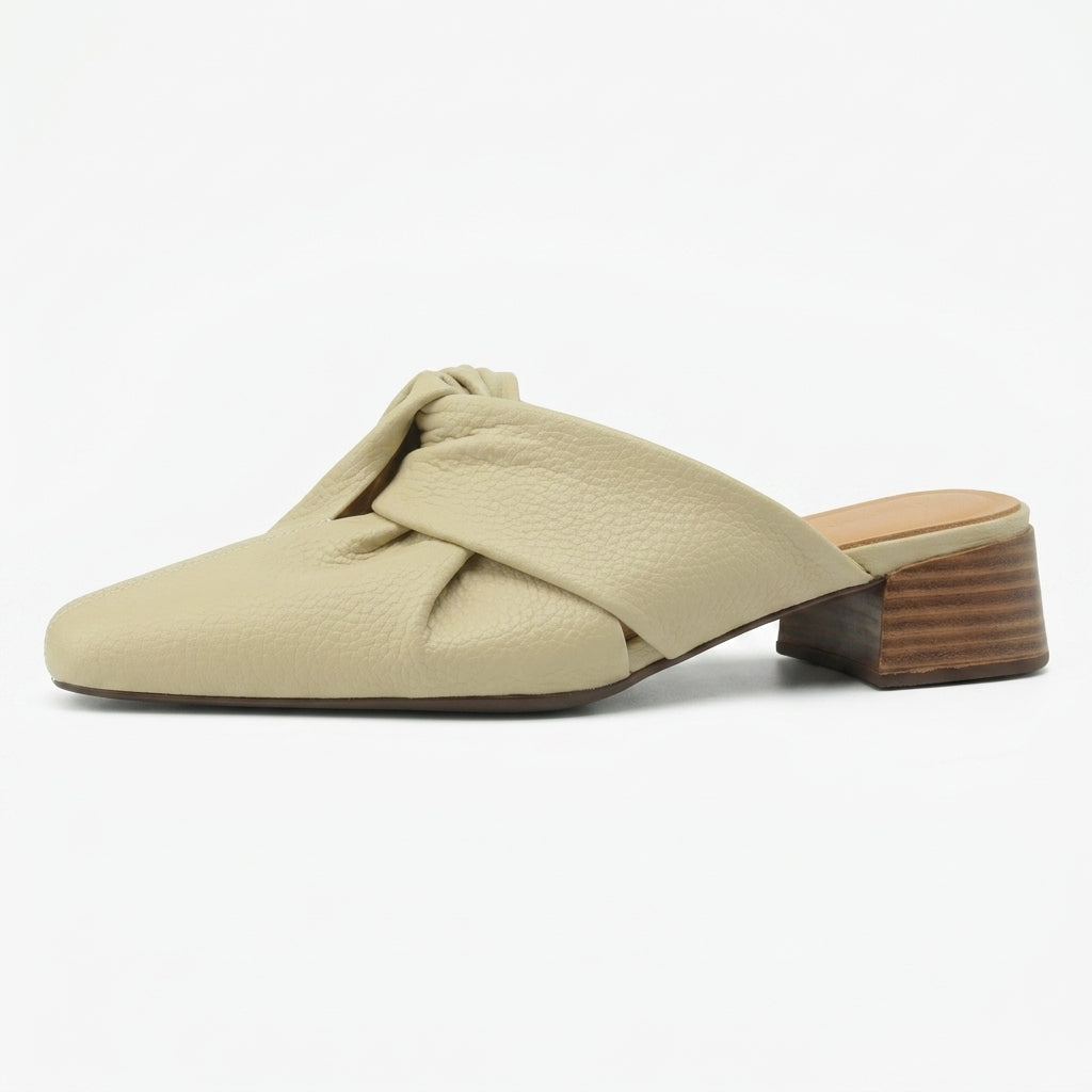 Stephanie Leather Twist Mule