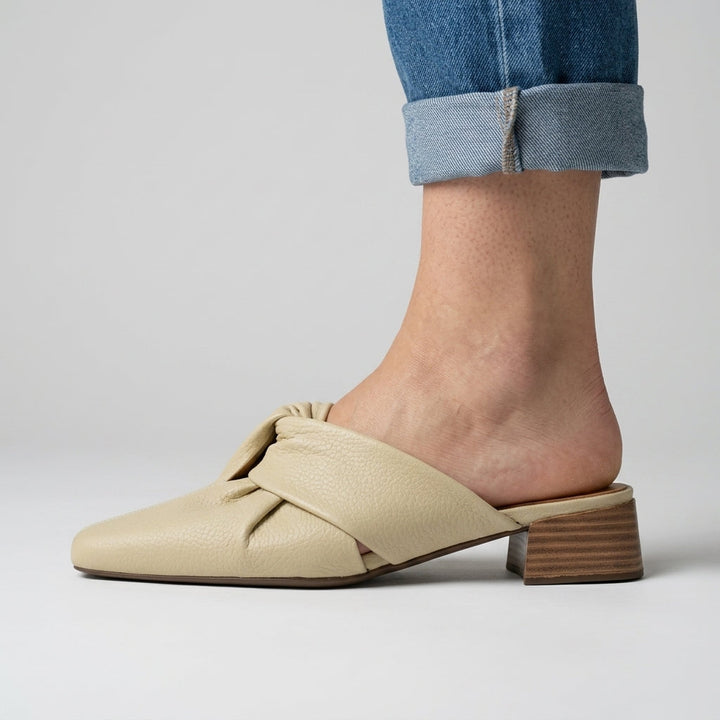 Stephanie Leather Twist Mule
