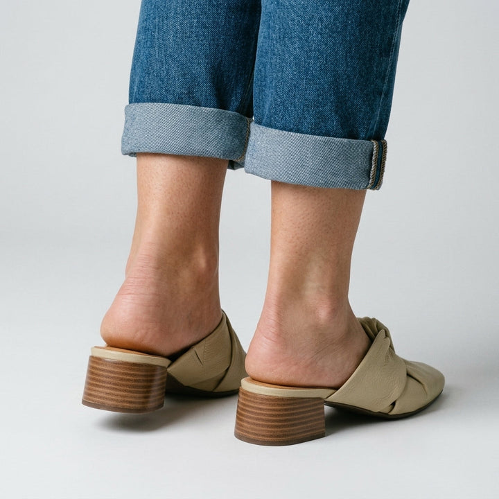 Stephanie Leather Twist Mule