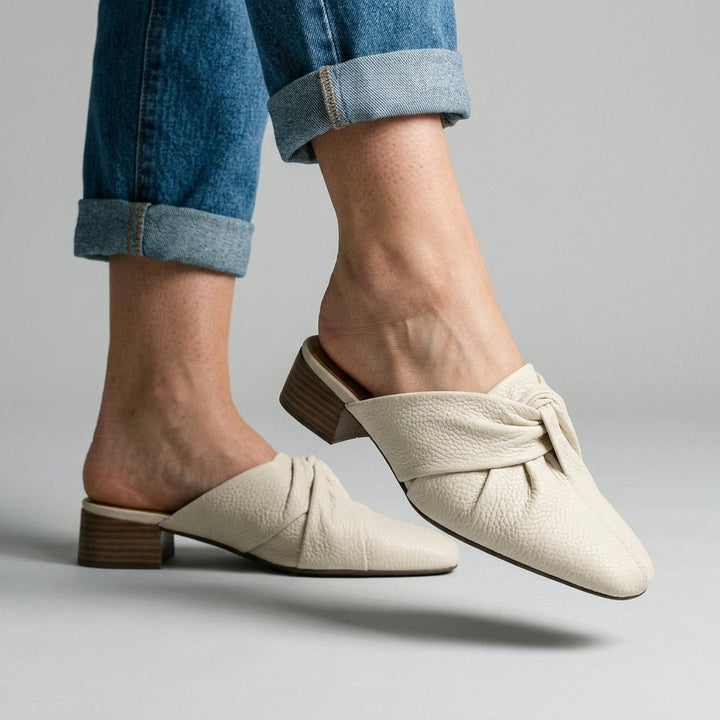 Stephanie Leather Twist Mule