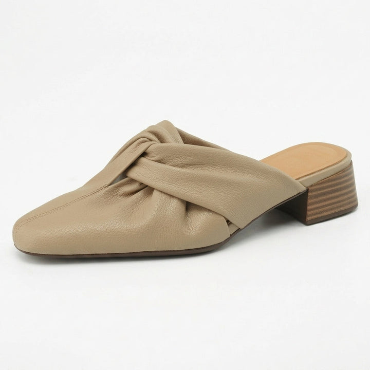 Stephanie Leather Twist Mule