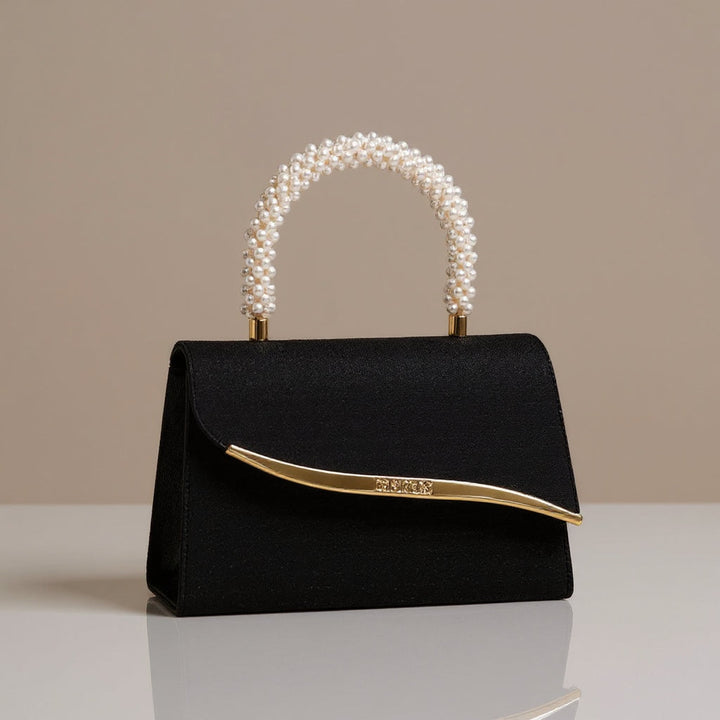 Sterling Sequin Pearl Clutch
