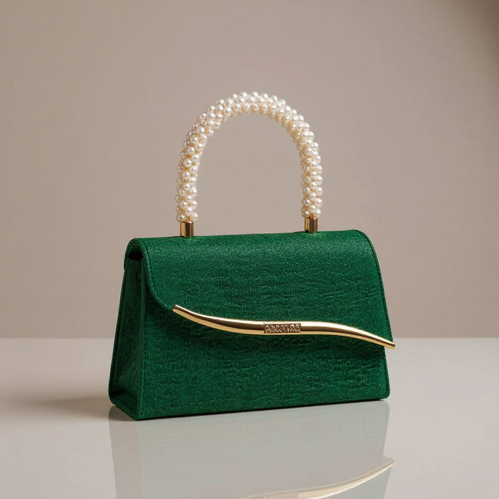 Sterling Sequin Pearl Clutch