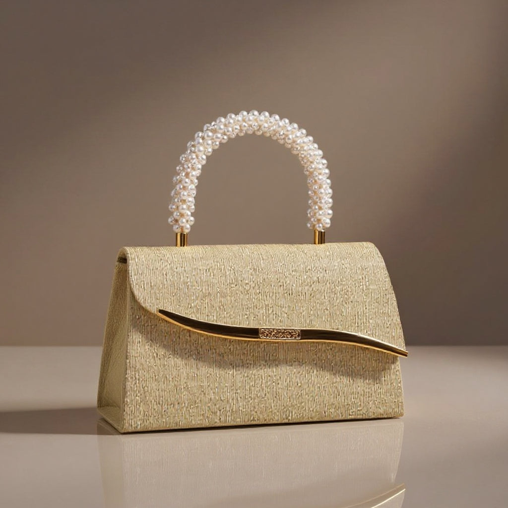 Sterling Sequin Pearl Clutch