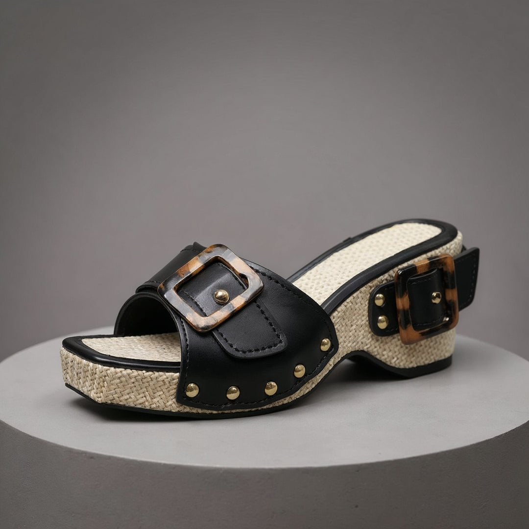 Faith Studded Platform Mule