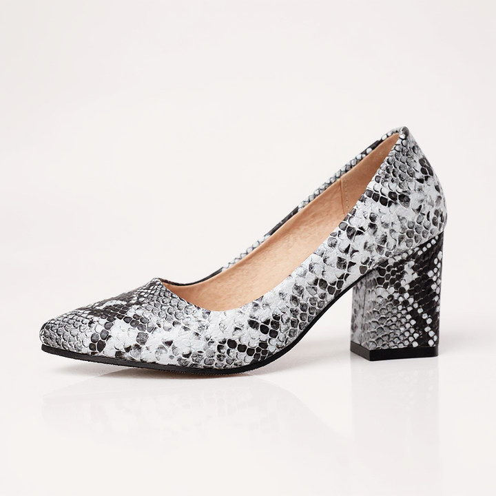 Courtney Snake-Embossed Pumps