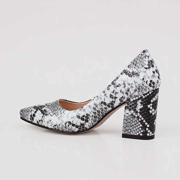 Courtney Snake-Embossed Pumps