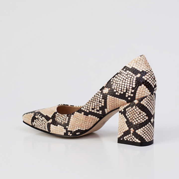 Courtney Snake-Embossed Pumps