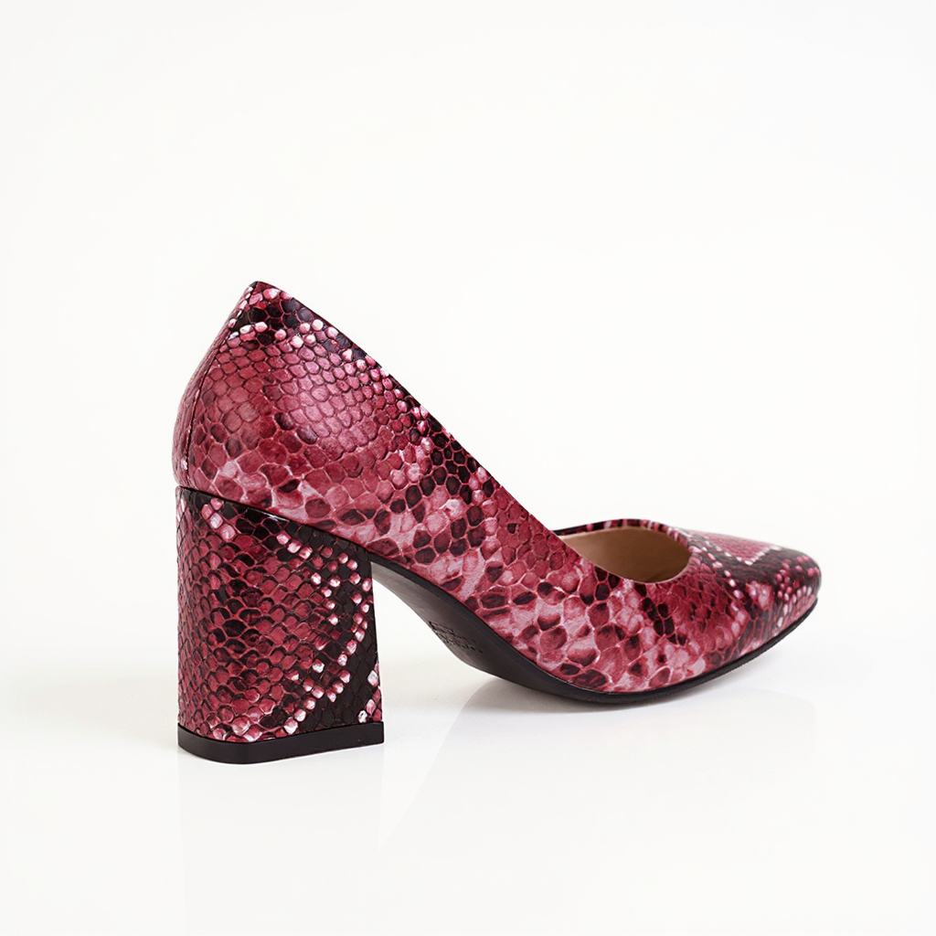 Courtney Snake-Embossed Pumps