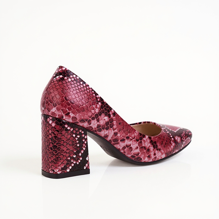 Courtney Snake-Embossed Pumps