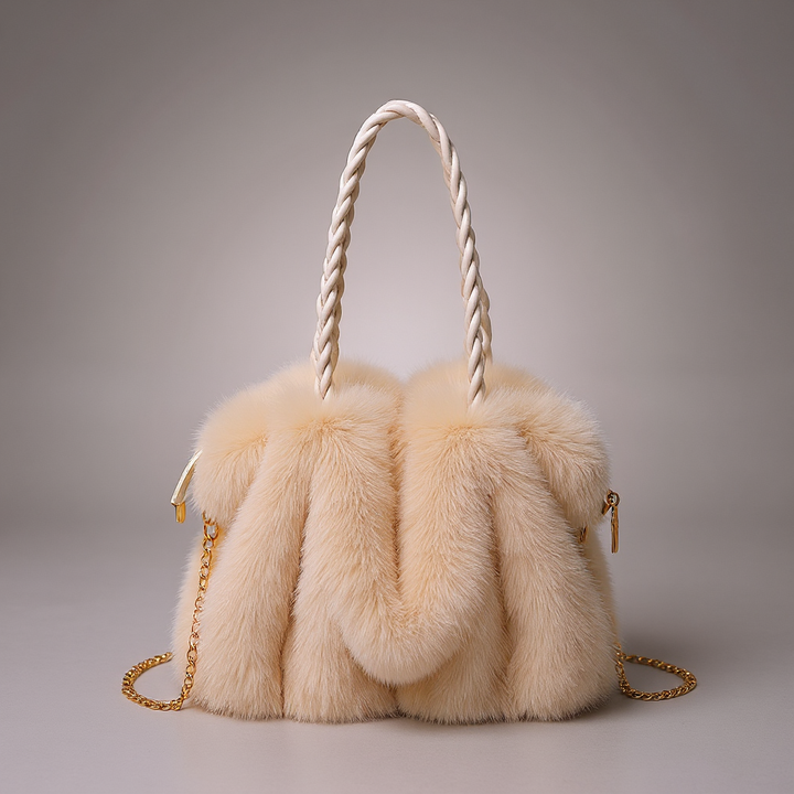 Amber Faux Mink Fur Tote