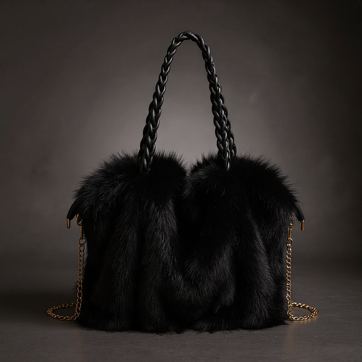 Amber Faux Mink Fur Tote