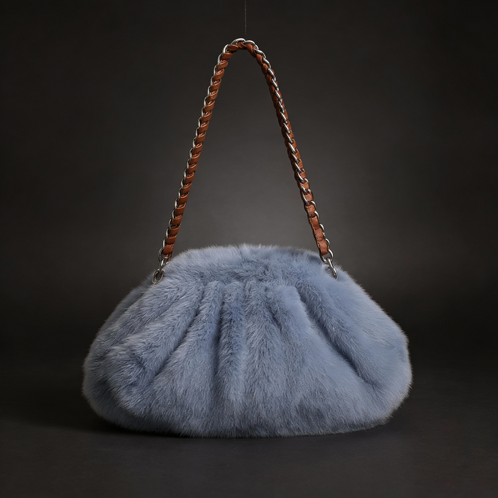 Brooke Faux Mink Shoulder Bag