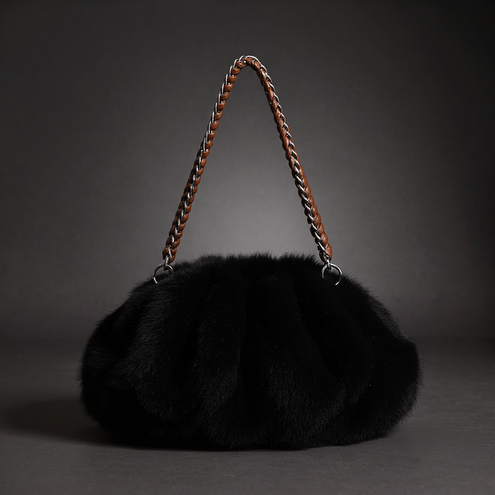 Brooke Faux Mink Shoulder Bag