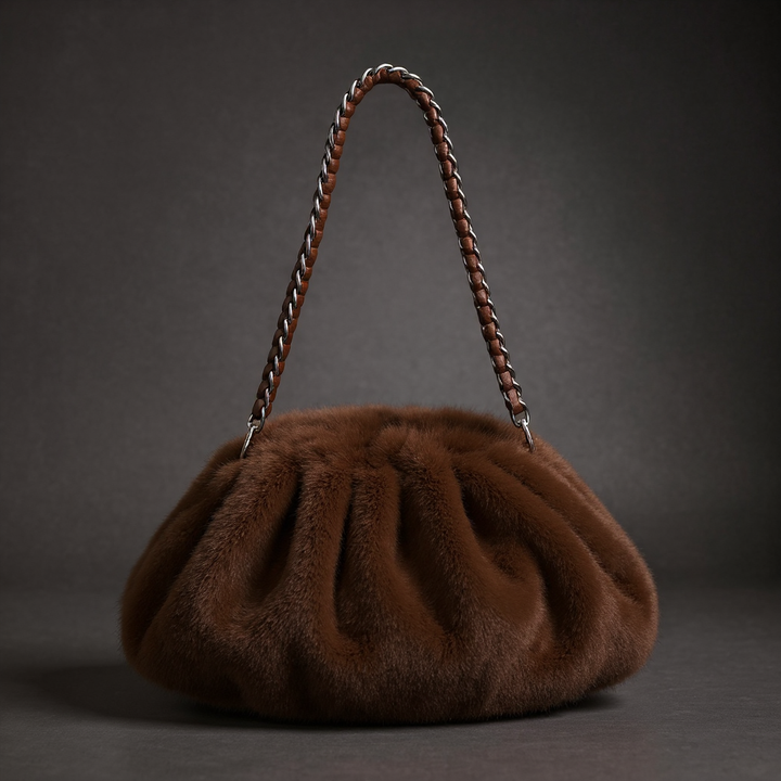 Brooke Faux Mink Shoulder Bag