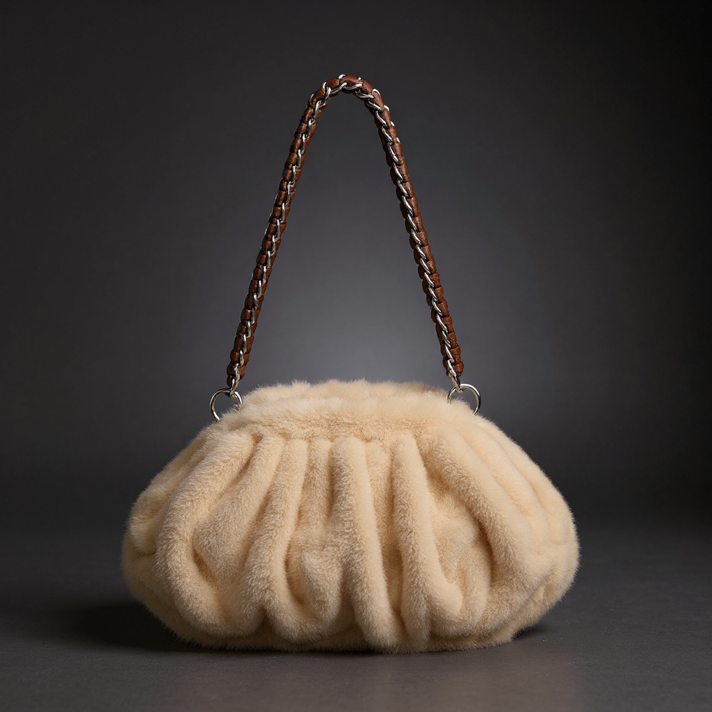 Brooke Faux Mink Shoulder Bag