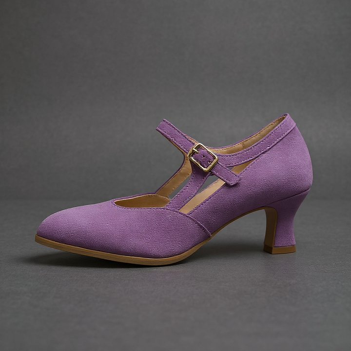 Stephanie T-Strap Kitten Pump