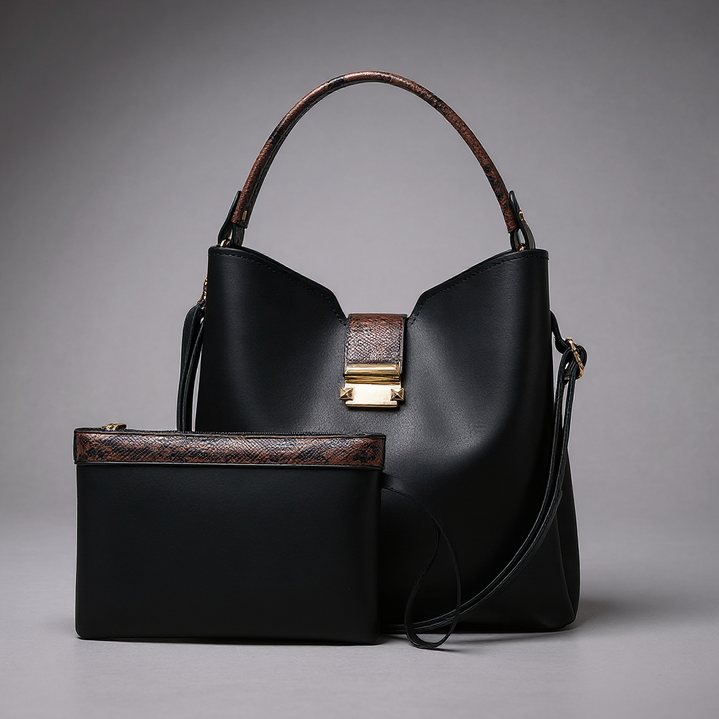 Paige Snake-Embossed Shoulder Bag
