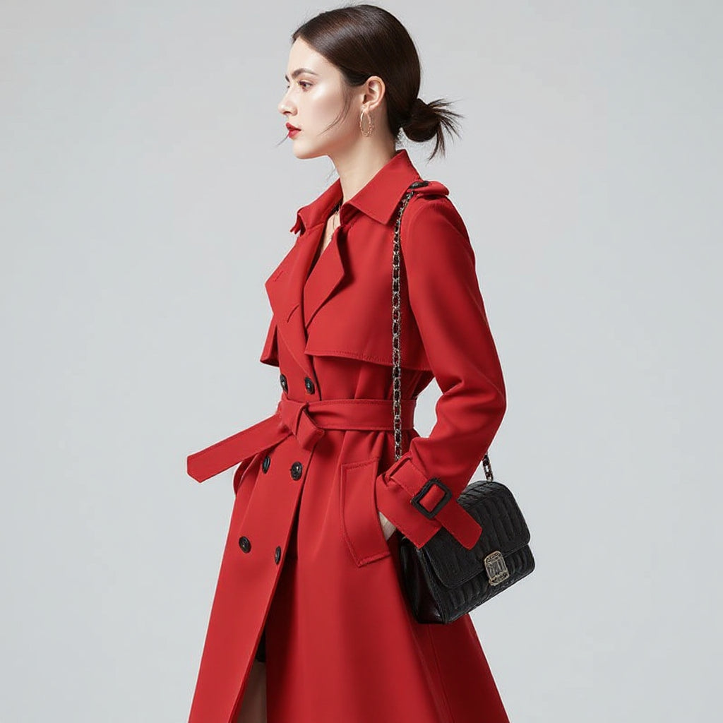 Natalie Double-Breasted Trench Coat