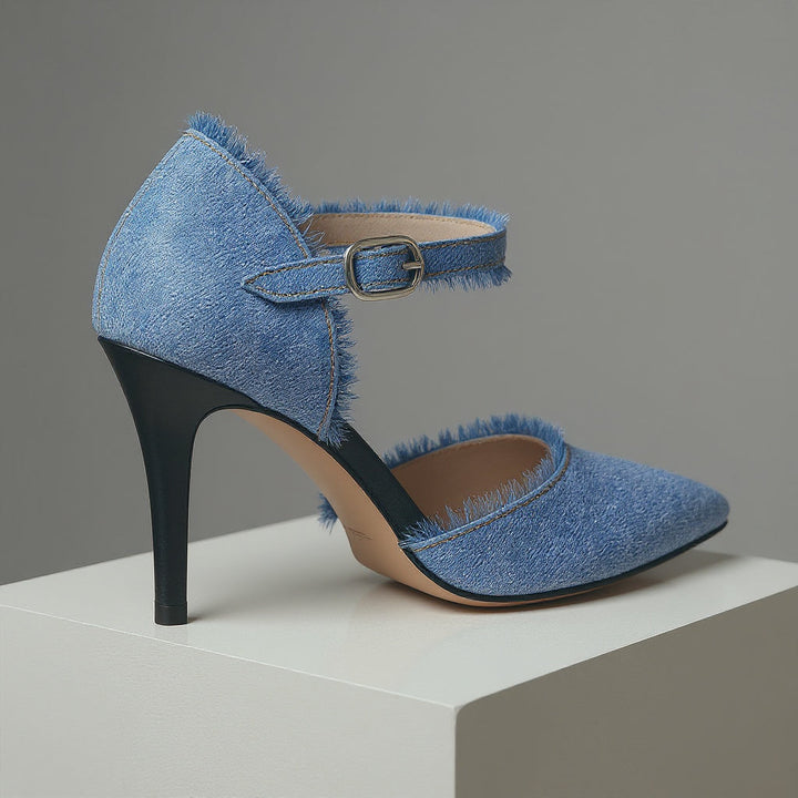 Dana Distressed Denim Stiletto