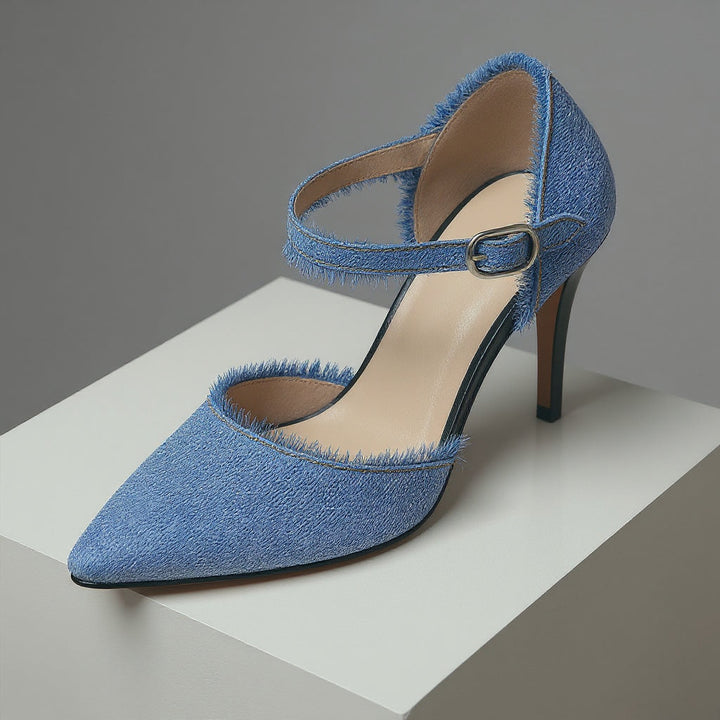 Dana Distressed Denim Stiletto