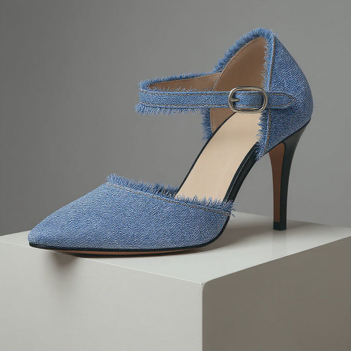 Dana Distressed Denim Stiletto