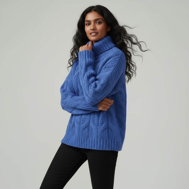 Kayla Cable Knit Turtleneck