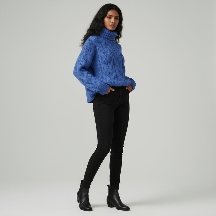 Kayla Cable Knit Turtleneck