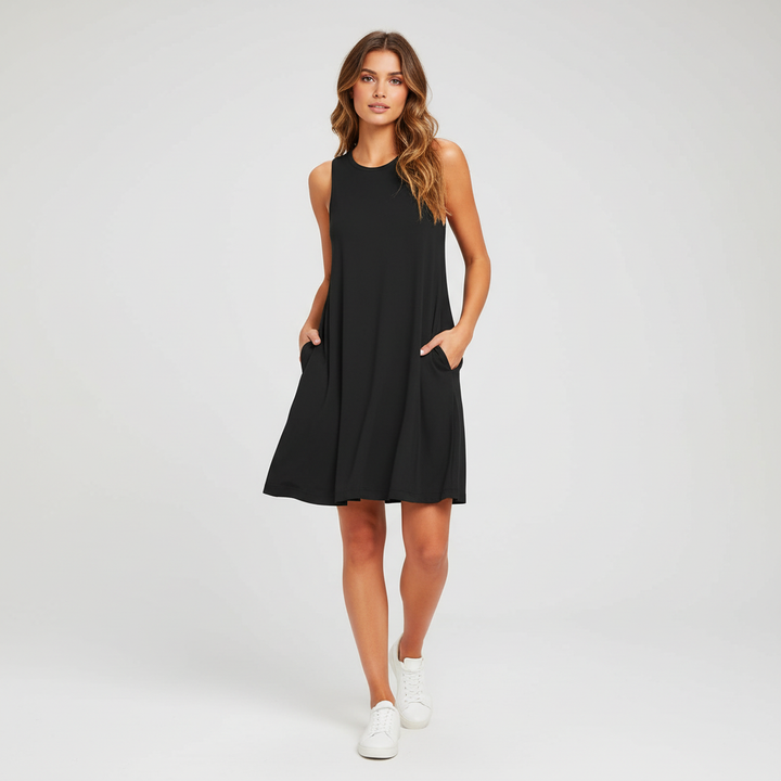 Shannon Crewneck Swing Dress