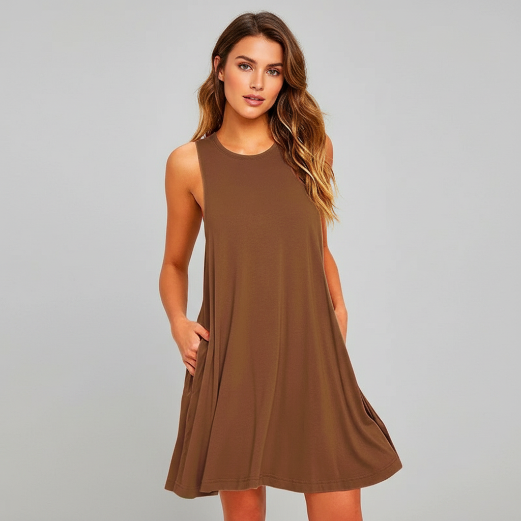 Shannon Crewneck Swing Dress