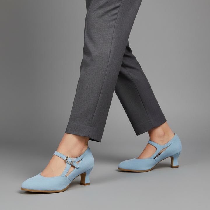 Stephanie T-Strap Kitten Pump