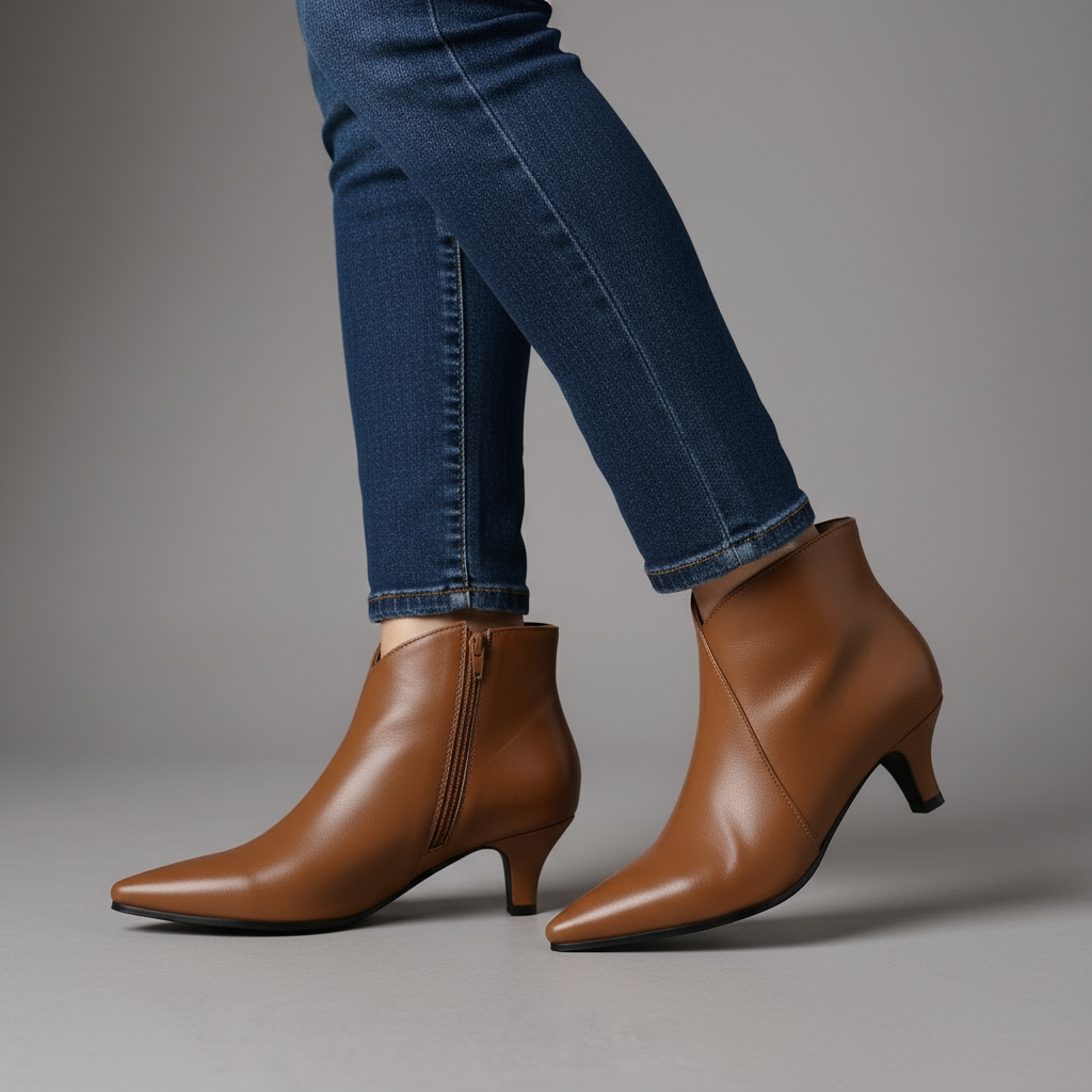 Brittany Kitten Heel Ankle Boot