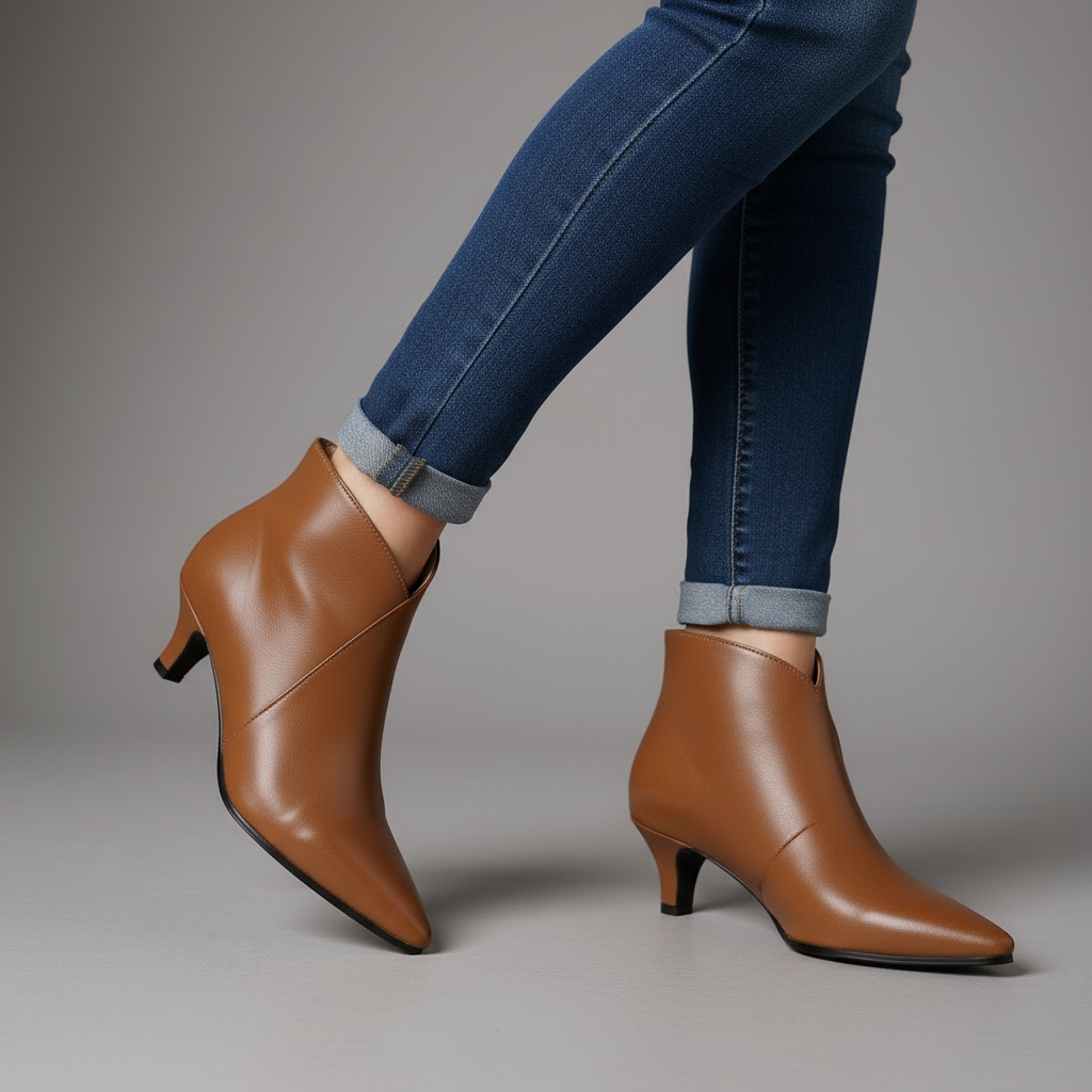 Brittany Kitten Heel Ankle Boot