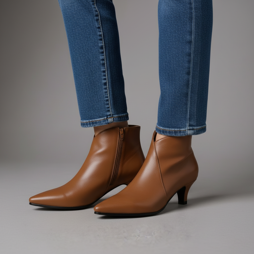 Brittany Kitten Heel Ankle Boot