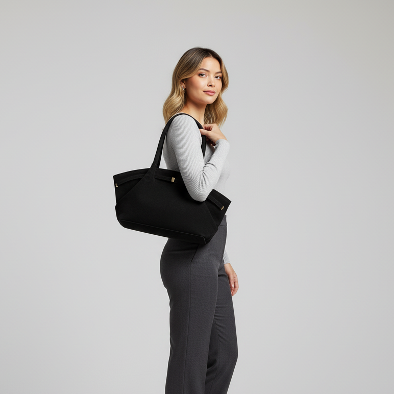 Heather Belted Tote