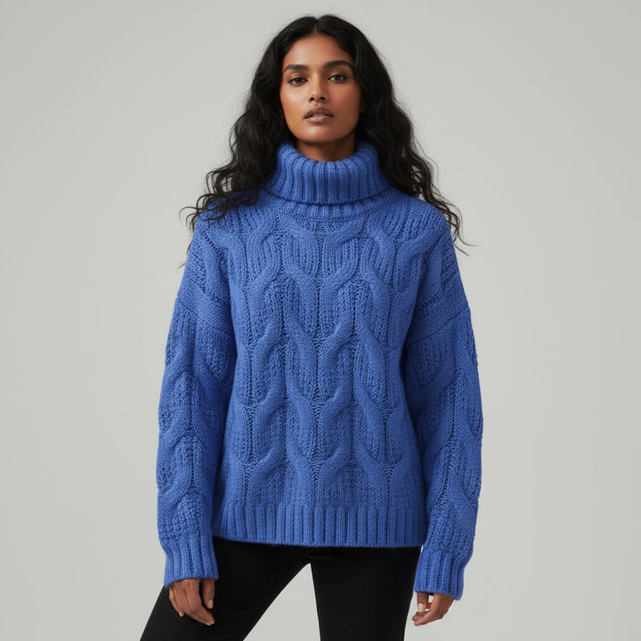 Kayla Cable Knit Turtleneck