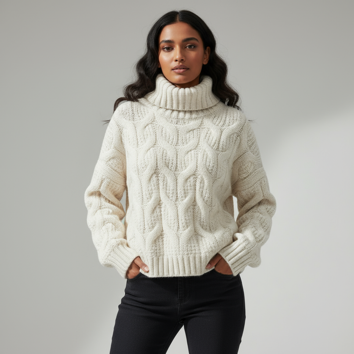 Kayla Cable Knit Turtleneck