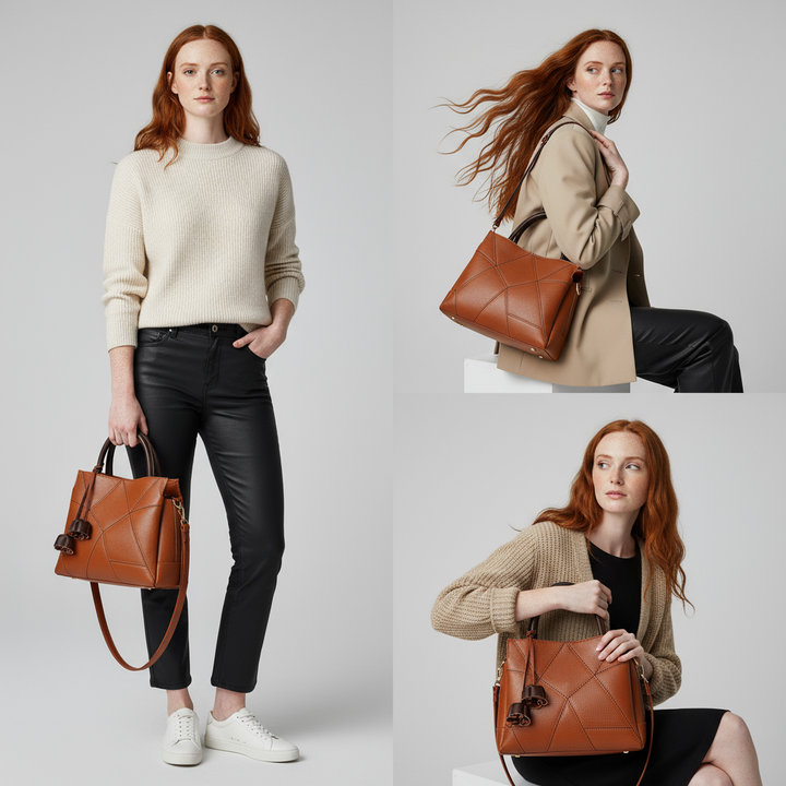 The Haley Leather Tote Bag