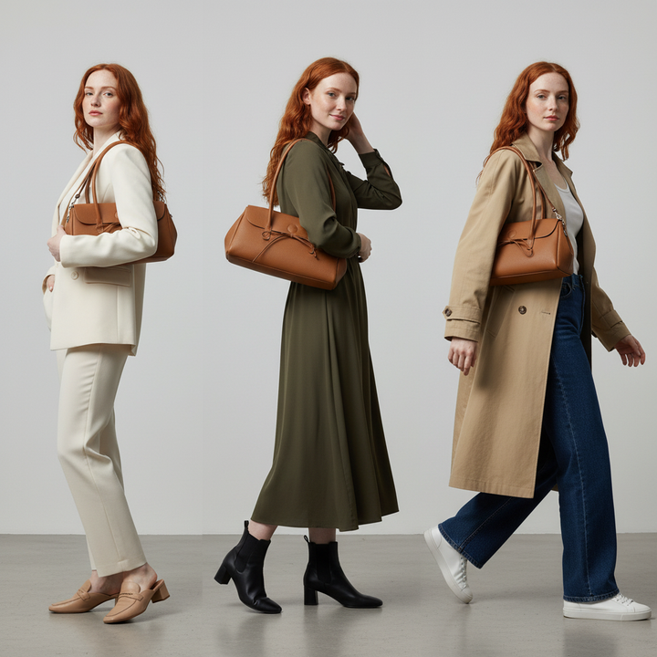 Shelby Bow Leather Handbag