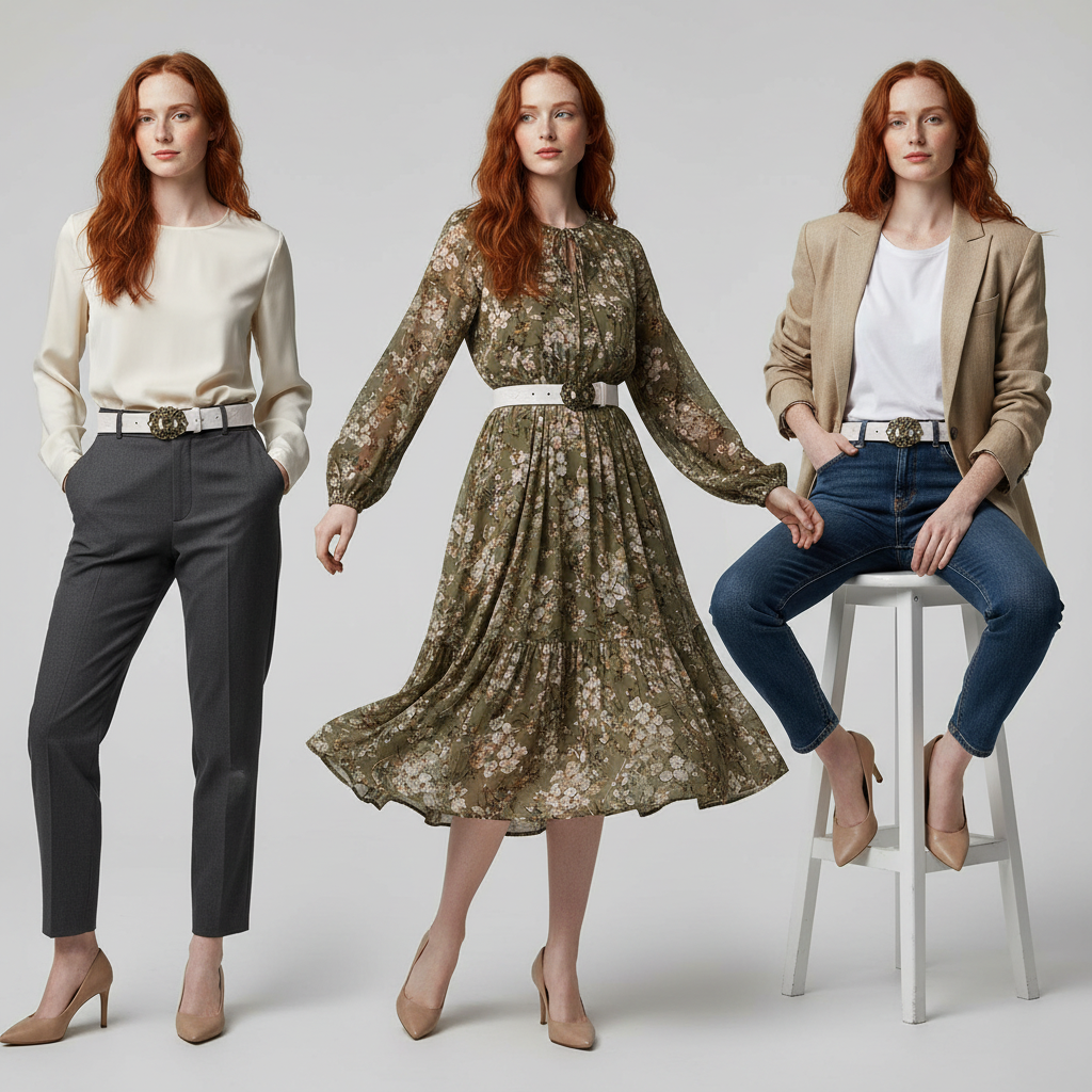 Reese Floral Buckle Belt