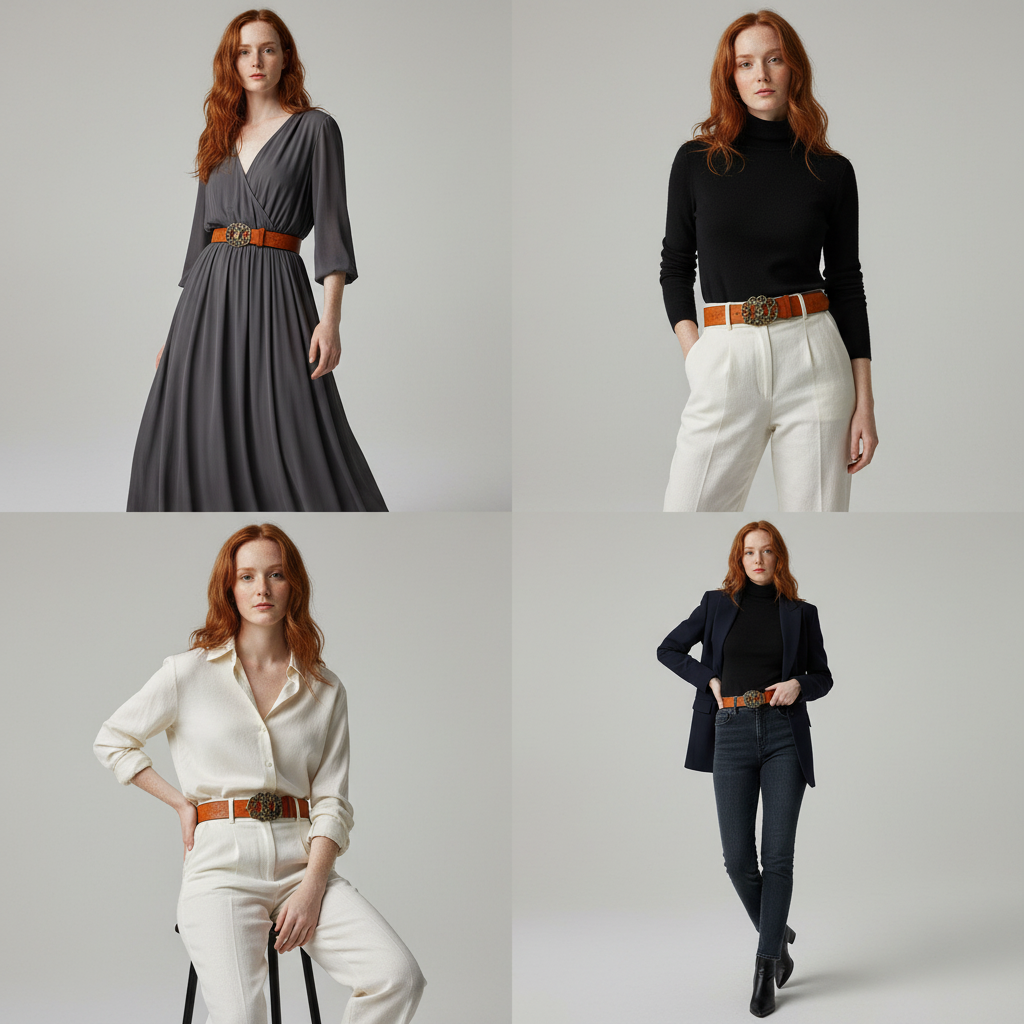 Reese Floral Buckle Belt