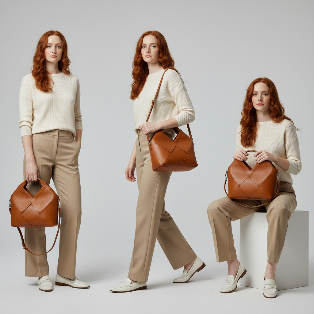 Velour Contour Structured Handbag