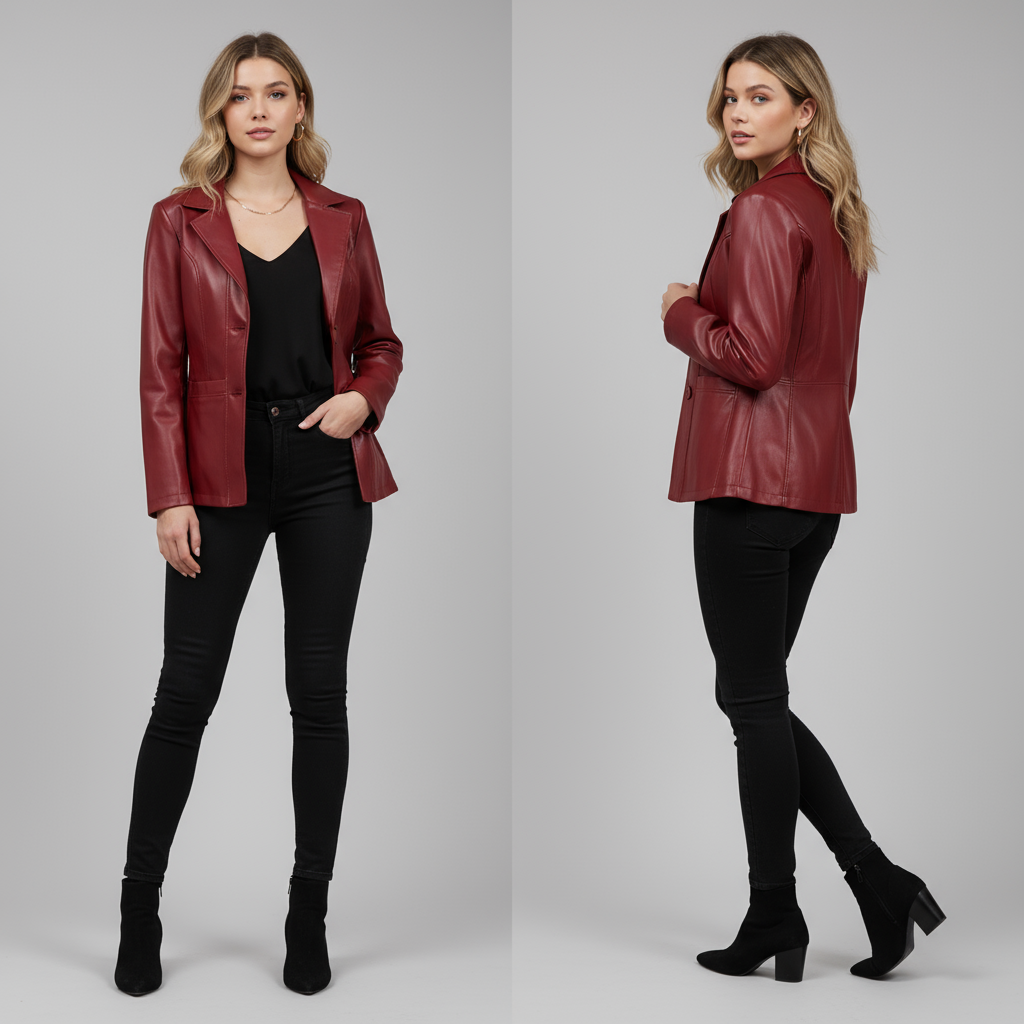 Jessica Lambskin Blazer