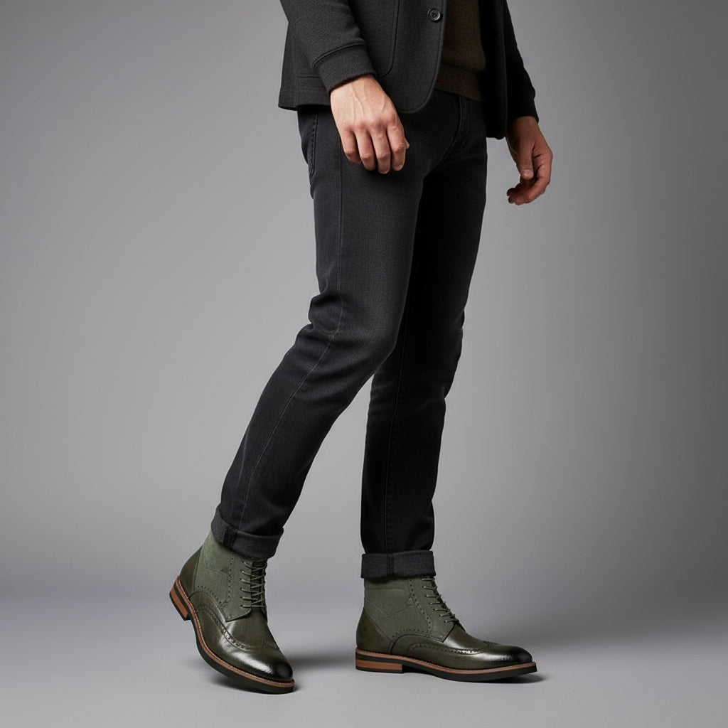 Heather Wingtip Boot