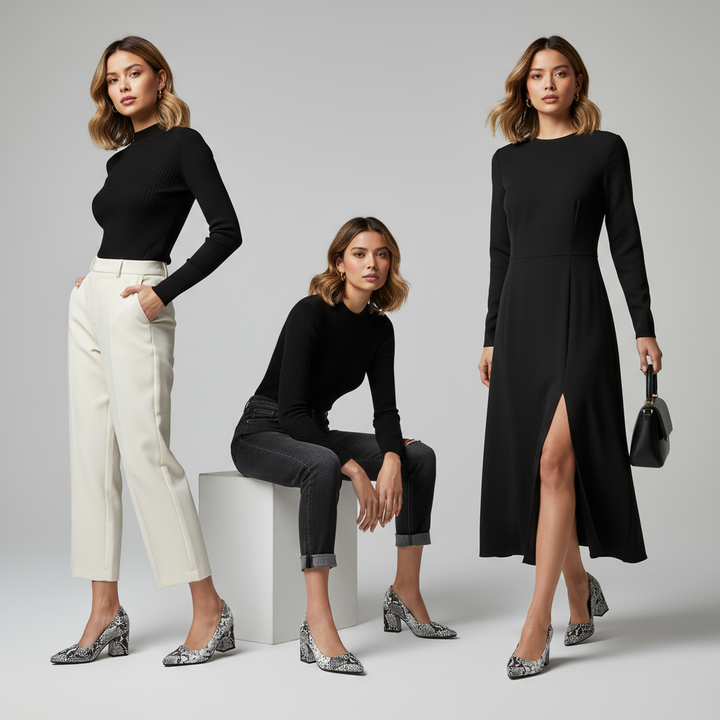 Courtney Snake-Embossed Pumps